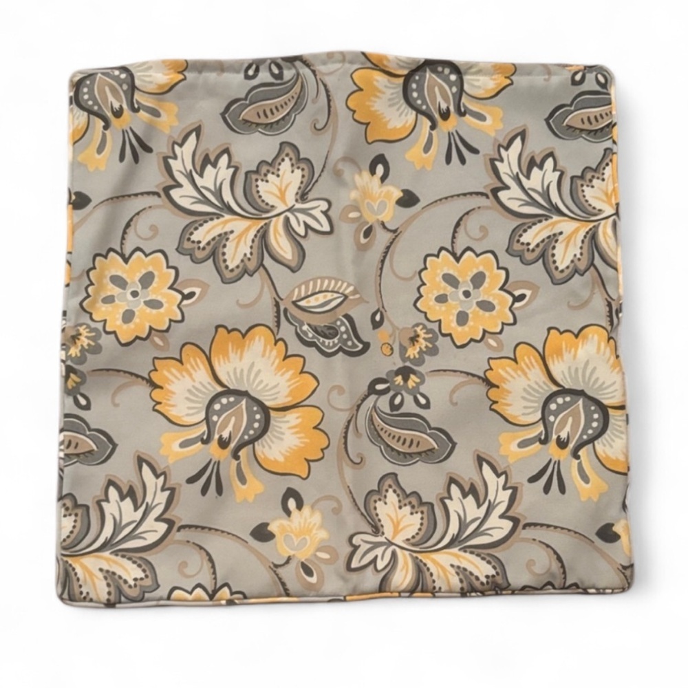 CORAL COAST EUC DECORATIVE PILLOW CASE COVER GRAY YELLOW HOME DECOR SIZE